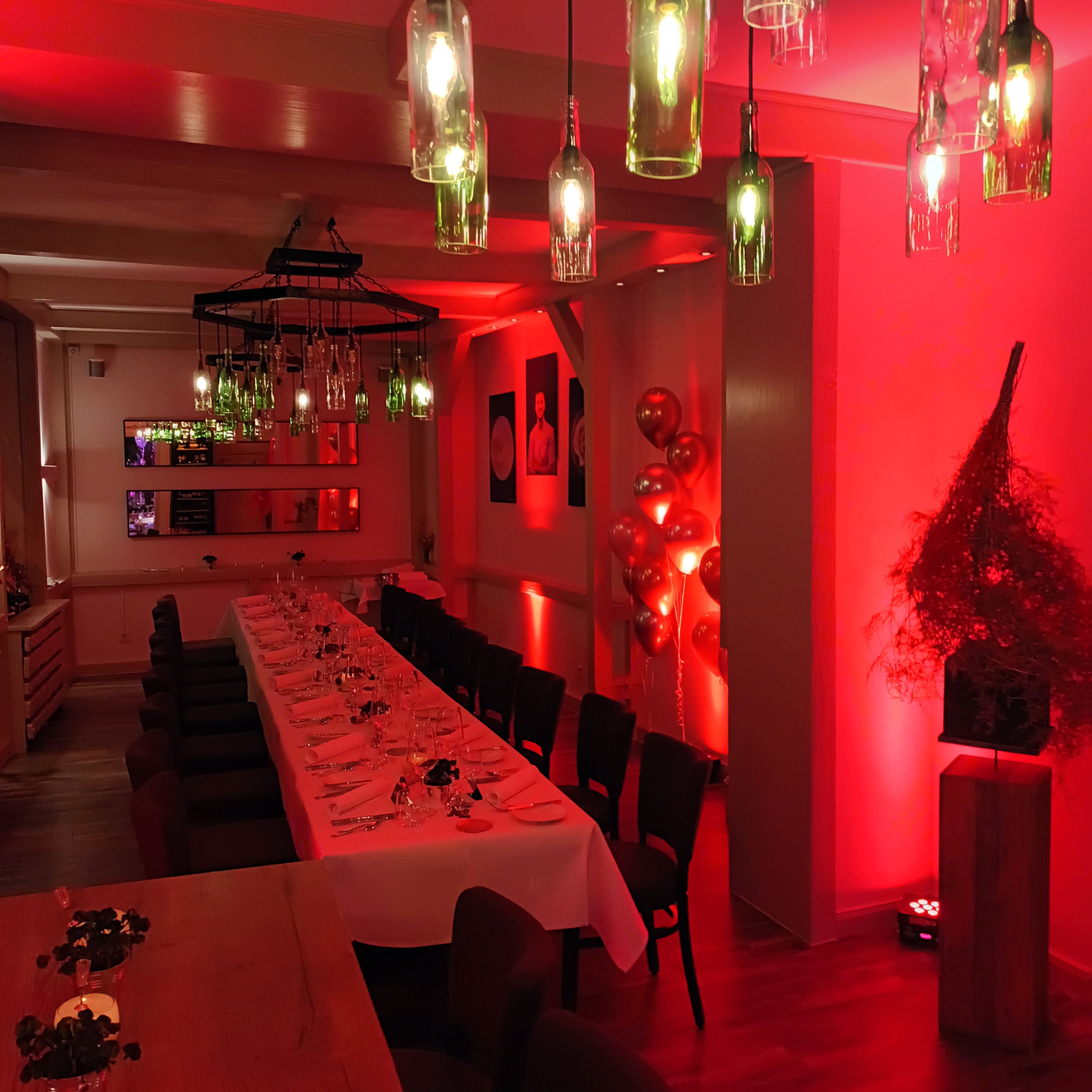 raum für freunde und familie des kochs