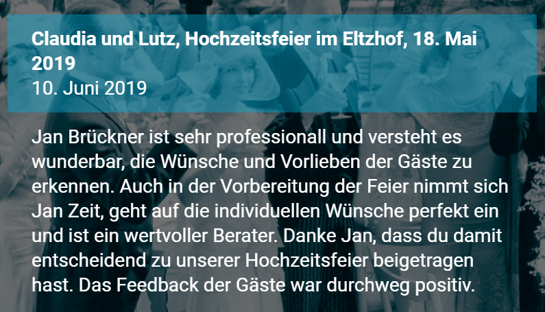 dj feedback 18.05.19 hochzeit eltzhof 